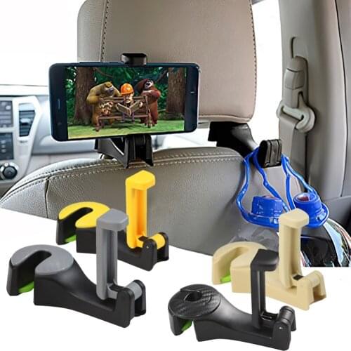 Bags Hanger Holder Organizer Car Seat Back Hooks Phone Stand Mount Automobiles Headrest Storage Hooks Clips Universal #280687