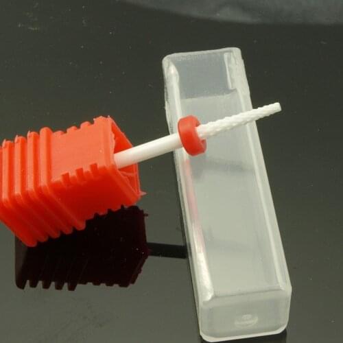 EasyNail New High quality Ceramic Nail drill bit Cuticle Clean Nail tools 3/32" Nail File Good used Cuticle Nozzle bits M shape