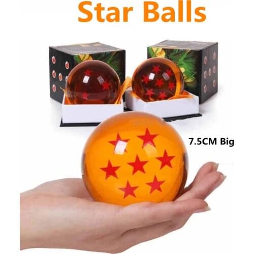 Figures toys 100% New Crystal Balls 7.5CM Big Size 1 2 3 4 5 6 7 Star Balls Classic Action Figures Toys Collectibles