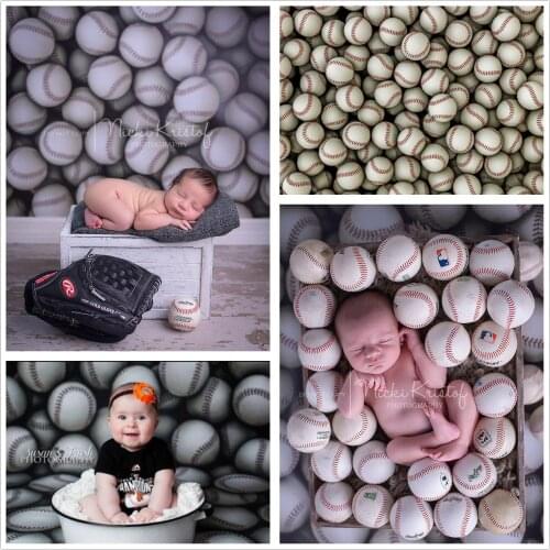 Photography Background Baseball Sports Newborn Kids Baby Shower Cake Smash Birthday Decor Banner Custom Printed Photo Backdrops