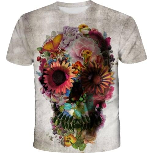 3D-Printed Skull T-Shirt Kids Summer Hip Hop Style Superior Quality Boy Clothes Boy Girls Personality Punk Cool T-Shirt Tops