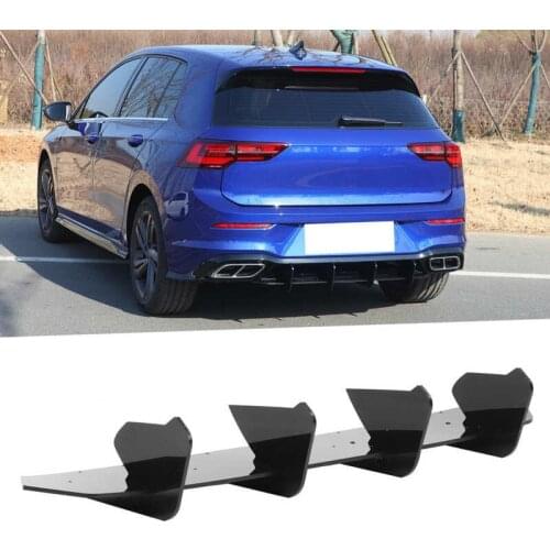 Gloss Black for Maxton Style Rear Bumper Diffuser Valance Extension Fit for MK8 2021 Auto accessories