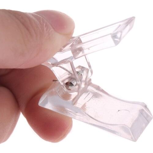 Salon Manicure Tools 1pc Nail Art Extension Faux Reusable Fixing Plastic Fingernail DIY Fix Clip Tool Clamp UV Glue Fixed Clip