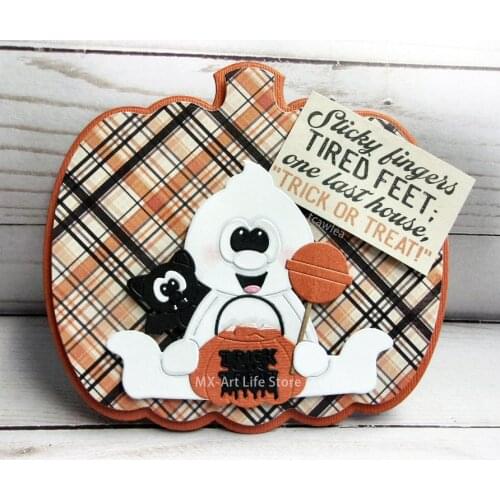 Lollipop Bat Pumpkin Ghost Metal Cutting Dies Halloween Dies for DIY Craft Scrapbooking Cards Decorative