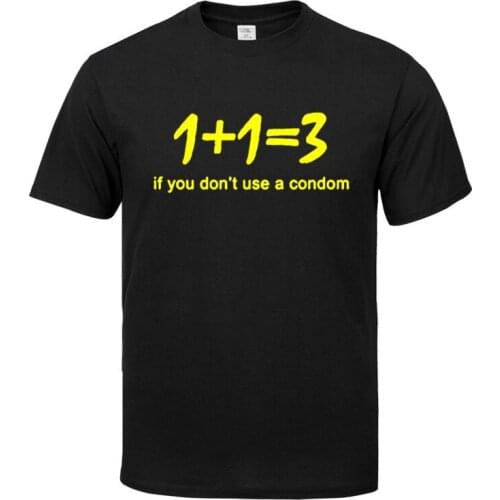 If you don't use a condom New fashion mens T-shirt cotton O-collar mens short-sleeved mens T-shirt wholesale
