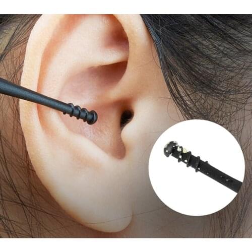 Soft Silicone Double Head Ear Cleaner Spiral Swab Ear Wax Removal Tool Remover Ear Cleaning Sticks Earpick Limpiador De Oidos