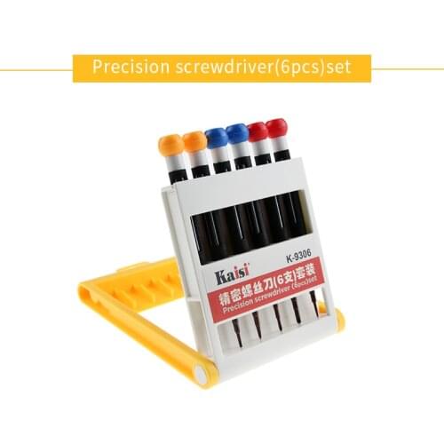 Kaisi K-9306 6PCS/LOT Precision Screwdriver Set For iPhoneX 8 8LUS/ Macbook/ Samsung/ Huawei Cellphone Opening Repair Tools Kit