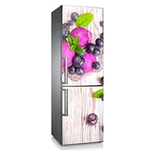 Fridge Sticker Blackberry On Wood Refrigerator Door Cover Kitchen Home Decoration Accessories Modern Wall Stickers Customizable