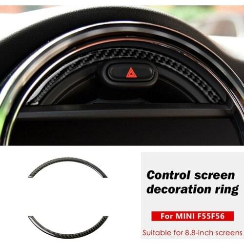 Real Carbon Fiber for Mini Cooper F55 F56 Console Navigation Screen Frame Trim
