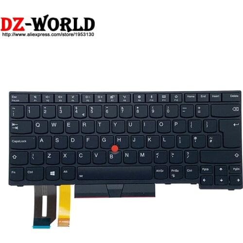 New UK English Backlit Keyboard for Lenovo Thinkpad E480 E490 T480S L480 T490 T495 L380 L390 Yoga L490 P43s Laptop 01YP388