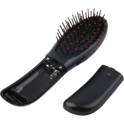 New Electric Vibrating Hair Brush Comb Massager Black Hair Scalp Head Blood Circulation Massager Comb Brush Black