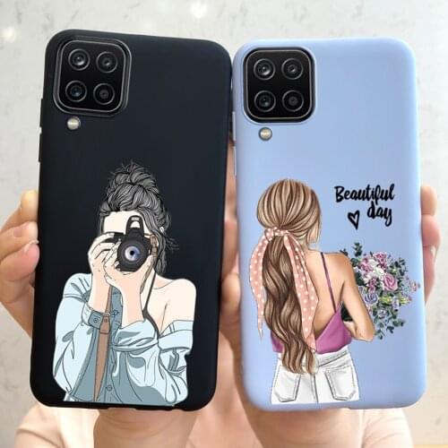 2021 New Fashion Hard PC Phone Case For Samsung Galaxy A12 Case 6.5" Camera Lens Protector Samsung A12 F12 M12 A125F Bumper