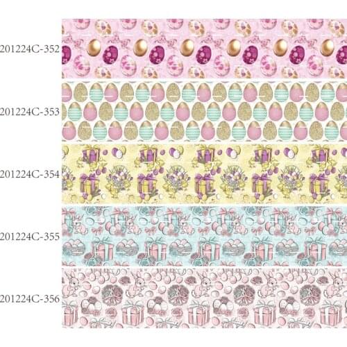 50 yards/lot) 16MM 22MM 25MM 38MM egg and rabbit printed Easter ribbon