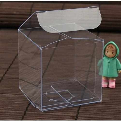 10/25pcs 4x4x4cm Clear Plastic Pvc Packing Box Transparent Candy Apple Box For Gift Wedding Party PVC Plastic Packing Box