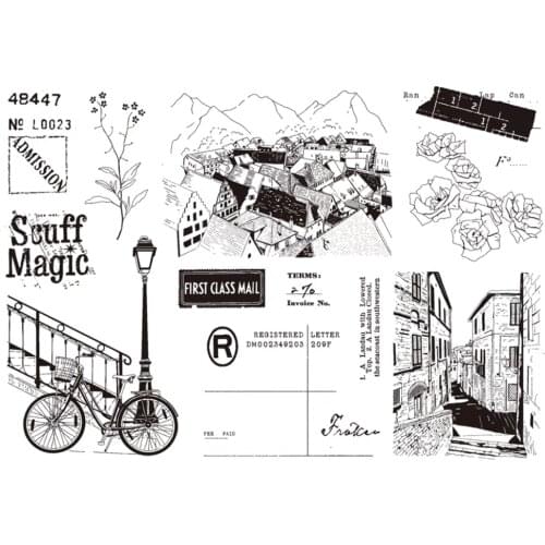 City life Clear Silicone Rubber Stamp for DIY scrapbooking/photo album Decorative craft 815