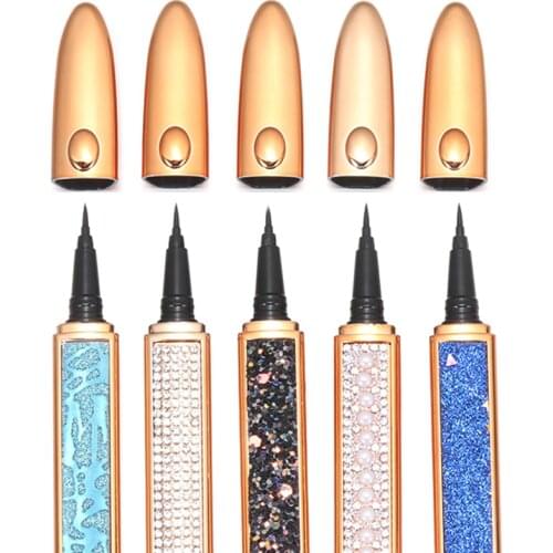 Self-adhesive 2 In 1 Magic Lash Liner Glue Pen Non Magnetic No Glue Liquid Eyeliner Waterproof Long Lasting Fast Dry Eye Makeup