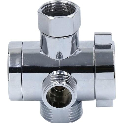 Bathroom Fixture Faucet Replacement Parts 4/6 Three Way T-Adapter Valve For Toilet Bidet Shower Head Diverter Valve