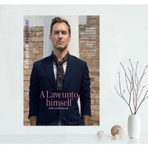 Modern Picture Jude Law Poster Paintings For Living Room Wall Art Canvas Fabric Cloth Decoration Poster Wall Art Unframed