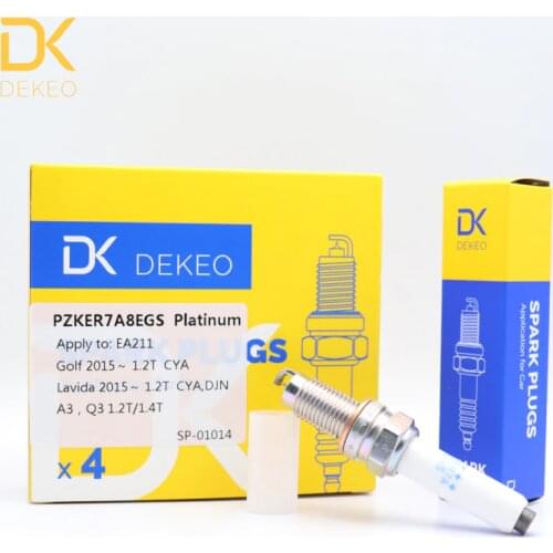 Dekeo Platinum High Performance Spark Plug PZKER7A8EGS(94968) 04E905601 04E905612 for Golf Sportsvan Beatles Lavida Combi 4PCS