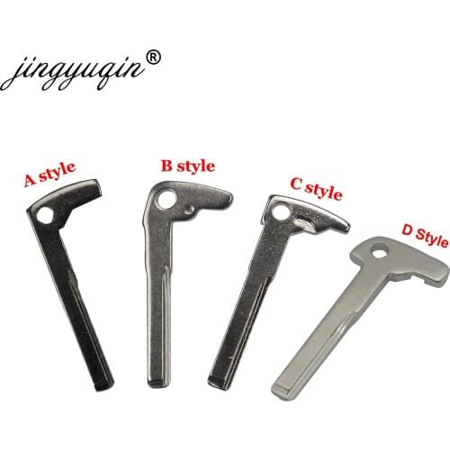 Jingyuqin Smart Black/Chrome Car Key Blank Insert for Mercedez Benz A E S G CLK SLK ML Class W220 Fob Uncut Blade Key Black
