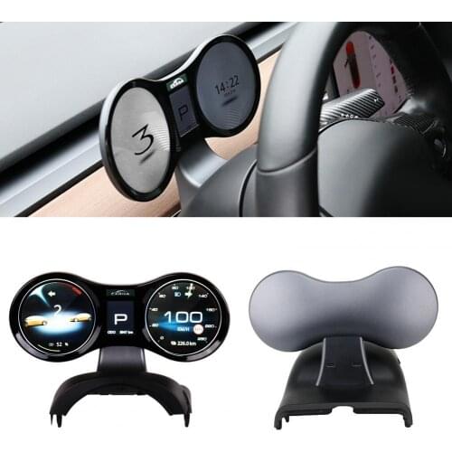 LCD Cluster Instrument Two Gauge Panel Multi-function 10.2-Inch Universal Car Dual Mode LCD Cluster Instrument for Tesla Model 3