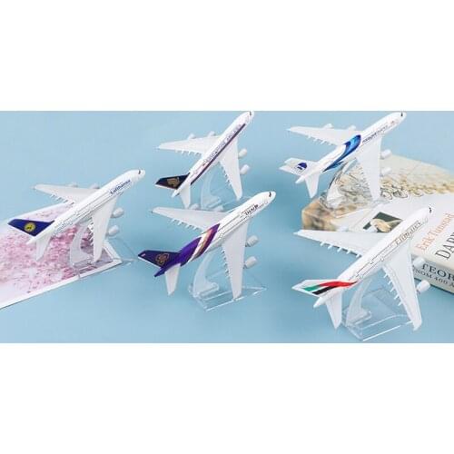 16cm Original Model a380 Airbus Boeing 747 Airplane Model Aircraft Diecast Model Metal 1:400 Airplane Toy Gift Collection