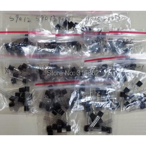 2N5551 S8550 A42 S9018 A92 A733 A1015 S9013 C945 S8050 2N5401 2N3906 C1815 S9015 S9014 2N3904 S9012 Total170pcs