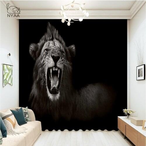 3D Print Animal Tiger Curtains For The Living Room Home Essentials Dining Room Curtains Bedroom White Curtain Micro Shading