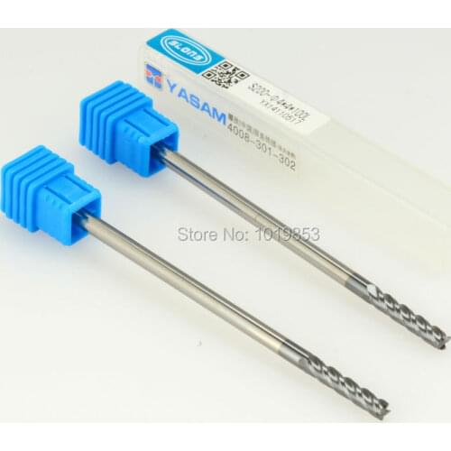 4pcs SLONS S200-4*4*100L HRC50 4mm shank diameter tungsten carbide end mill milling cutter for steel or cast iron