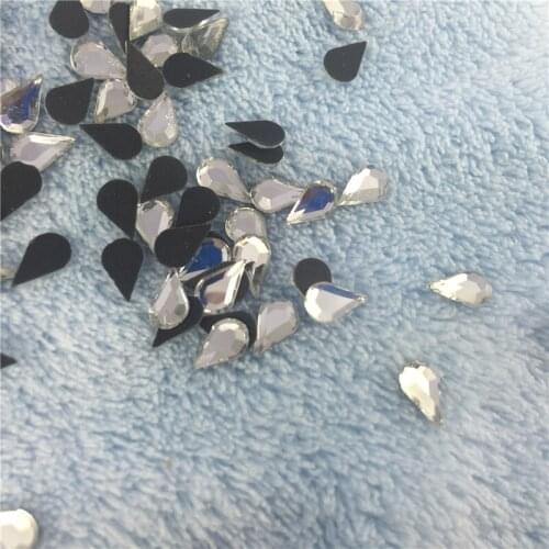 5*8MM 500pcs Hot Fix Rhinestone Drop shaped Crystal Special-shaped Strass Stones For Dress Crafts Garment Sewing Ston