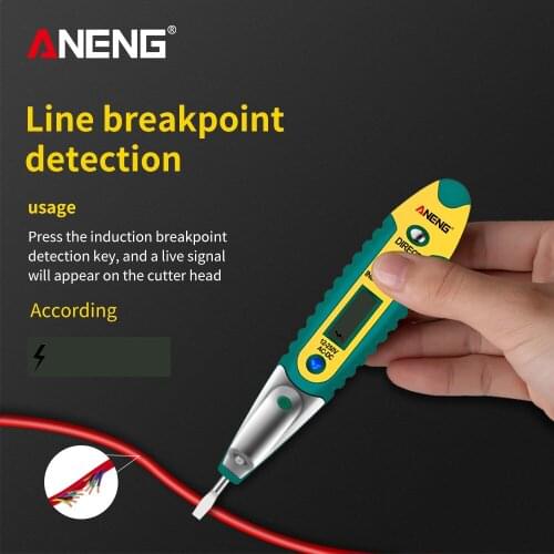 ANENG Testing Pen VD700 AC/DC 12-250V LCD Voltage Test Pen Electric Screwdriver Pen Multifunctional with LED Auxiliary Lighting