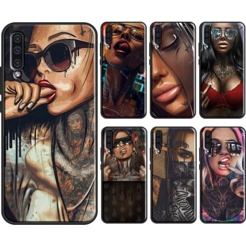 Sexy Sleeve Tattoo Girl For Samsung Galaxy A51 A71 A31 A41 A10 A30 A50 A70 A52 M31 A20e A21S A12 M31S Phone Cover