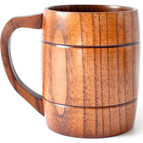 Wooden Beer Mugs Milk Tea Drinking Cup Gift Coffee Cup Camping Mugs Beer Cup