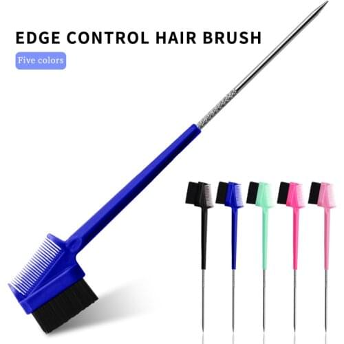 Hot Sale Edge Control Hair Brush Metal Rat Tail Combs For Parting Pin Tail Hairdressing Styling Beauty Tool