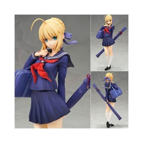 2021 hot 20cm Fate stay night Saber Saber School uniform style action figure toys collection christmas toy doll no box