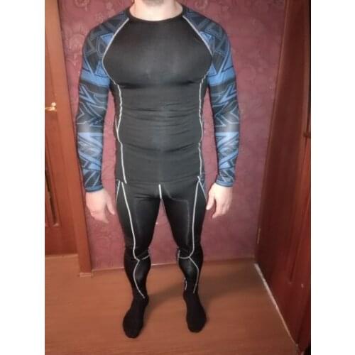 2017 New Compression Mens Sport Suits Quick Dry Running sets Clothes Sports Joggers Training Gym Fitness Tracksuits Running Set