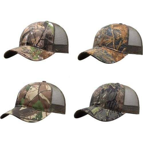 Summer Mesh Sun Hat Caps For Men Women Adjustable Baseball Cap Mens Trucker Hats Camouflage Womens Baseball Hats