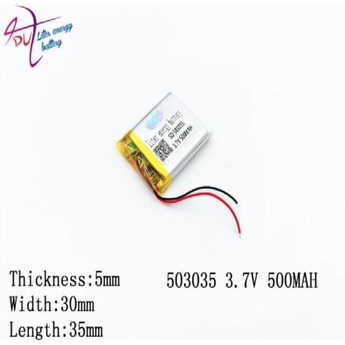 10pcs Liter energy Supply Polymer Lithium Battery 053030 503035 500mah Lithium Polymer Battery Plus Board