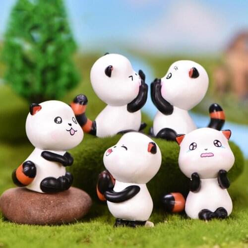 6Pcs Mini Cute Cat Animal Figurine Crafts Ornament Fairy Garden Bonsai DIY Decor Cute cat figurine is sweet adorable. decoration