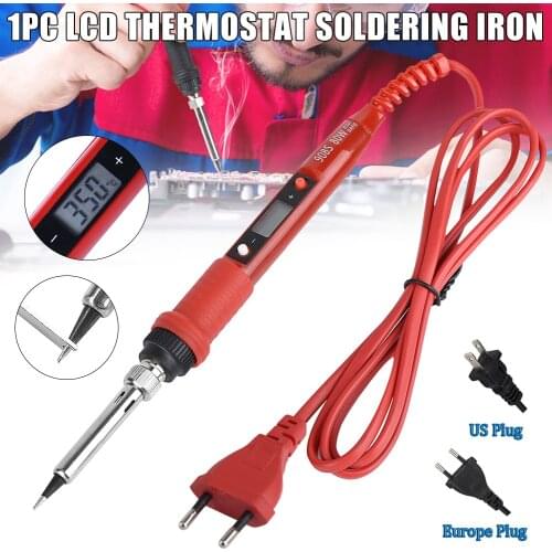 Soldering iron kit adjustable temperature 220V 80W LCD solder welding tools Ceramic heater soldering tips Desoldering Pump
