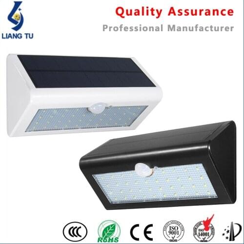 Outdoor decoration PIR solar motion sensor led light (black and White)