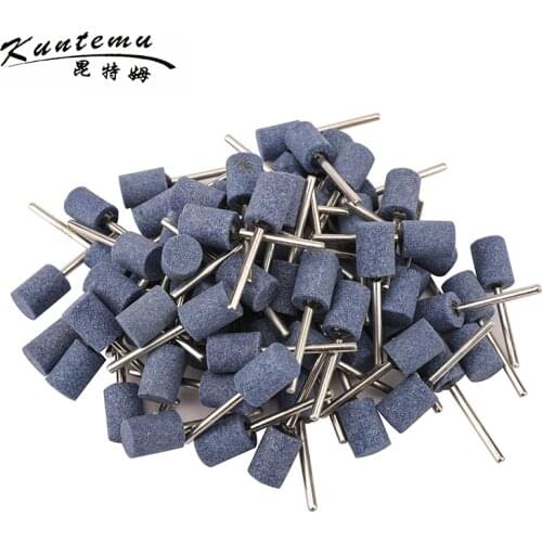 10PCS Cylindrical Emery Mounted Points Grinding Head For Jade Metal Wood Grinding