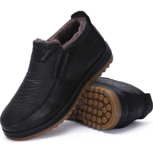 New Listing Men Winter Warm Snow Boots High Top Fur MenS Boots Fashion Velvet Boots Casual MenS Shoes Plush Size 38-48