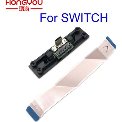 Original Used HDMI-compatible Base Charging Port Socket for Nintend Switch Charging Socket Interface Connector Ribbon Cable