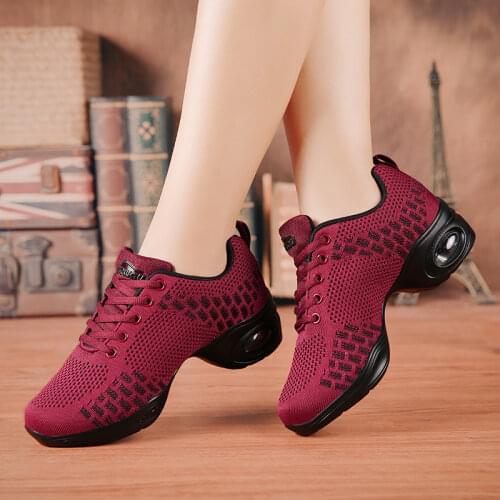 Autumn Thick Bottom Cushioning Modern Dance Shoes Women Profession Casual Sneakers Ladies Baskets Training Sports Walking Shoes