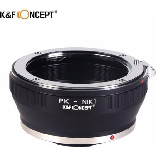 K&F CONCEPT For PK-NIKON1 Camera Lens Mount Adapter Ring fit for Pentax K Mount PK Lens on for Nikon 1 V-1 J-1 V1 J1 Camera Body