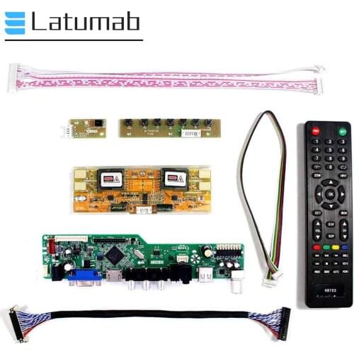 Latumab Driver Board for M240HW02 V0 LVDS 24" Screen Display 30 Pins Controller Board 1920×1080 TV + HDMI + VGA + USB