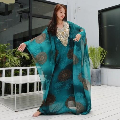 Belly Dance robe new belly dance folk Persian Gulf swing dance haligi robe performance clothes new big flower pattern dress T905
