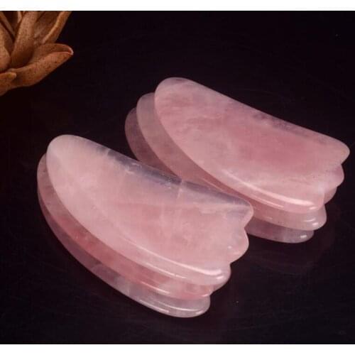 Powder crystal scraping board.both natural and unique natural pink jade powder scraping board is the best choice for your home