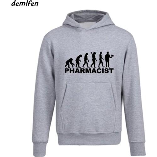 Print Casual Fashion Mens Sweatshirt Novelty Evolution Pharmacist Design Hoodie Dad Gift Male hoody Cool jacket